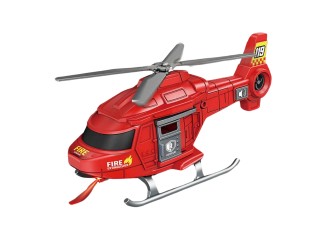 Красный пожарный вертолет со звуками и огнями, 1:20, jstoys, ZJA364049