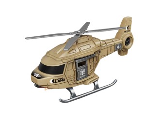 Военный вертолет цвета хаки со звуками и подсветкой, 1:20, jstoys, ZJA364050