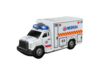 Машина скорой помощи с инерцией, звуками и светом, 1:20, jstoys, ZJA363886