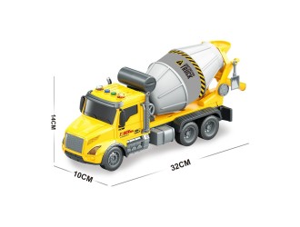 Желтый бетоносмеситель с инерцией, звуками и подсветкой, 1:14, jstoys, ZJA363777