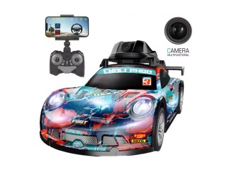 FPV Racing RC Camera Car, светящийся корпус, управление через приложение, аккумулятор, красный, ZJA362022
