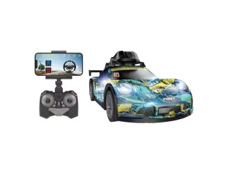 FPV Racing RC Camera Car, светящийся корпус, управление через приложение, аккумулятор, бирюзовый, ZJA362022