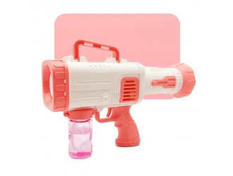 Pistol de facut baloane de sapun, automat, cu solutie 90 ml, diverse culori, ZJA361449