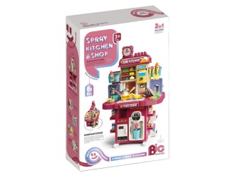 Игровой набор "Кухня и магазин" 2 в 1 с 83 предметами, ZJA350483