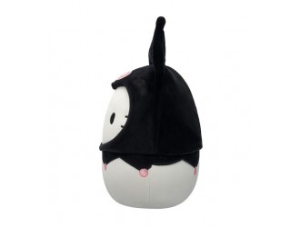 Jucarie de plus 20 cm, Hello Kitty in costum Kuromi, Squishmallows