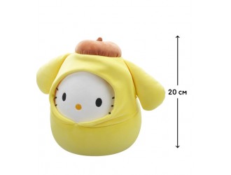 Мягкая игрушка 20 см, Hello Kitty в костюме Помпомпурина, Squishmallows