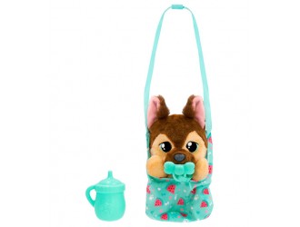 Jucarie de plus Catelus ciobanesc german in gentuta 17,8cm, cu accesorii, seria Yummy Baby Paws