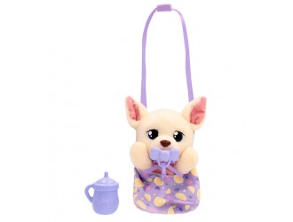 Jucarie de plus Catelus Chihuahua in gentuta 17,8cm, cu accesorii, seria Yummy Baby Paws