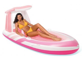 Надувной плот "Pink Paradise Boat Float", 257x135 см, до 100 кг, 8+, INTEX