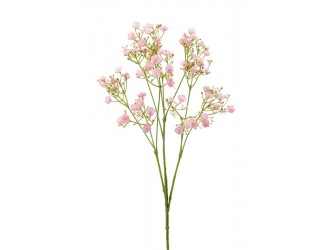 Ramura cu flori Gypsophila artificiala, roz, 68cm