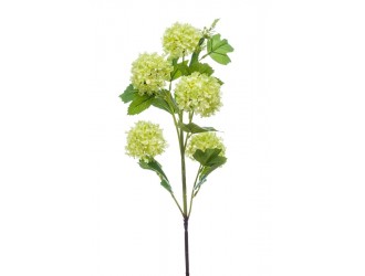 Ramura cu flori Calin artificiala, 5 crengute, verde deschis, 75cm