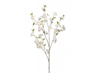 Ramura cu flori Cires artificiala, alb, 120cm