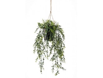 Buxus artificial suspendat, in ghiveci, 65cm