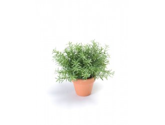 Tufa artificiala Rozmarin, verde deschis, 20cm, in ghiveci ceramic