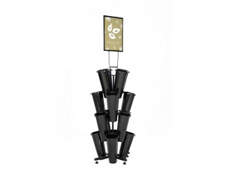 Turn decorativ pentru flori cu afisaj si card superior (fara cele 16 vaze incluse)