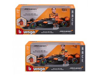 Автомодель с фигуркой McLaren MCL38 (1:24) Bburago