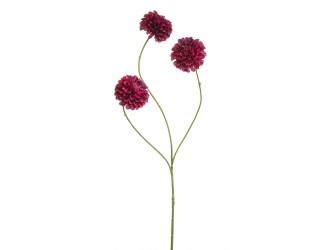 Dalia artificiala pompon mini, buchet x3, aspect natural, visinie