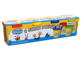 Set cu pasta de modelat 4 culori UNIKATOY 24514