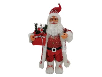 Figurina Decoratiune Mos Craciun 45cm (rosu-alb), ZJA360718