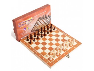Set sah clasic din lemn cu tabla pliabila