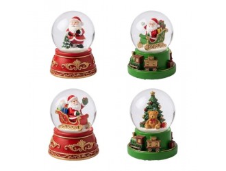 Suvenir glob decorativ Mos Craciun, model aleator