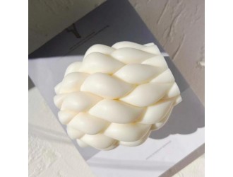 Ароматическая свеча "Плетёная L" 12x12 см (разные цвета и ароматы)