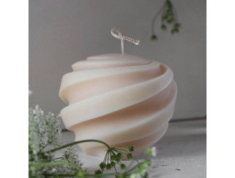 Ароматическая свеча "Шар с полосами" большая 8,5x7,3 см (разные цвета и ароматы)