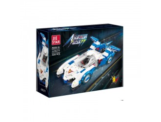 Набор для сборки автомобиля бело-синего цвета, 328 деталей, ZJA372410