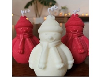 Ароматическая свеча Снеговик, 160 г, 10x5 см