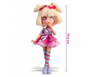 Papusa Candy Unicorn cu 15 articulatii, 19,5cm seria Hello Kitty, 4SF Manga Dolls