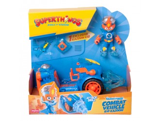 Set de joaca masina si figurina Combat Vehicle Kid Kazoom SuperThings