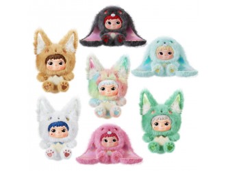 Jucarie de plus breloc surpriza Wakuku iepurasi si vulpite Letsvan 