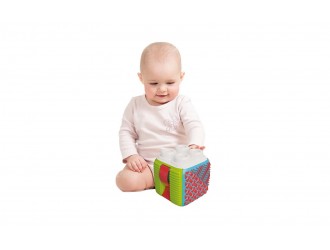 Cub senzorial cu elemente moi Clemmy – Soft Cube Sensory