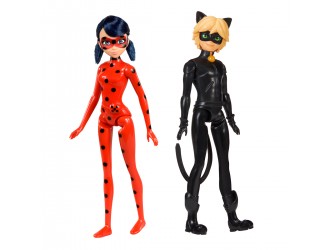 Set 2 papusi Ladybug si Cat Noir seria Basic Miraculous