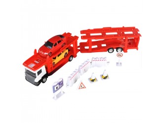 Игровой набор автотранспортировщик Scania с 2 машинами и аксессуарами TechnoDrive