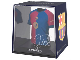 Figurina Football replica mini tricou – FC Barcelona: Raphinha nr. 11, cu vitrina acrilica