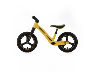 Детский беговел без педалей Rocket, 2 надувных колеса 12", желтый, Adamex