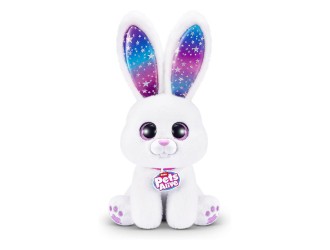 Jucarie interactiva Magic Bunny Surprise Pets Alive Zuru cu lumini si sunete, set surpriza, ALB