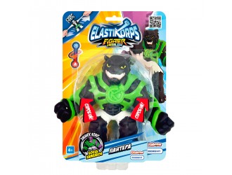 Figurina elastica 12 cm Elastikorps seria Fighter Kamaleon, NEGRU