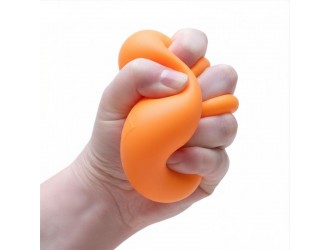 Jucarie antistres Nice Cube Gllow NeeDoh, ORANGE, 5,7 cm