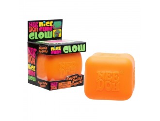 Jucarie antistres Nice Cube Gllow NeeDoh, ORANGE, 5,7 cm
