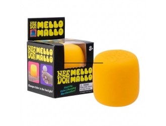 Jucarie antistres NeeDoh Marshmallow Color Change, jucarie senzoriala squishy pentru copii si adulti, GALBEN, 5.7 cm