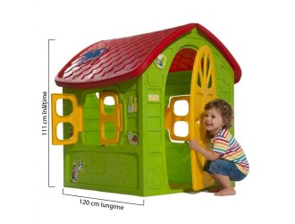 Детский домик 5075 зеленый - 120x113x111 см, для улицы и дома