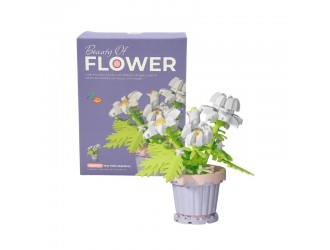 Детский конструктор "Ромашка в горшке", 189 деталей, 8x8.2x9.1 см