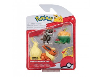 Набор из 3 игровых фигурок Pokemon Battle Figure Set, модель-сюрприз, в ассортименте, Jazwares
