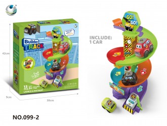 Интерактивный игровой набор "Builder Track - Launch & Raceway", спиральная гоночная трасса, ZJA383259, 3 года+