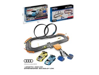 Электрический гоночный трек с 2 машинами Audi 1:64, Track Master 400 см, ZJA405286, 6 лет+