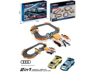 Электрический гоночный трек 2-в-1 с 2 машинами Audi 1:64, Track Master 160 см, ZJA405287, 6 лет+