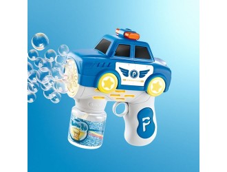 Pistol automat de baloane de sapun pentru copii, model Masina de Politie cu lumini, ZJA405378, 3 ani+