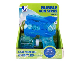 Pistol automat de facut baloane de sapun cu lumini, Albastru, ZJA361278, 3 ani+